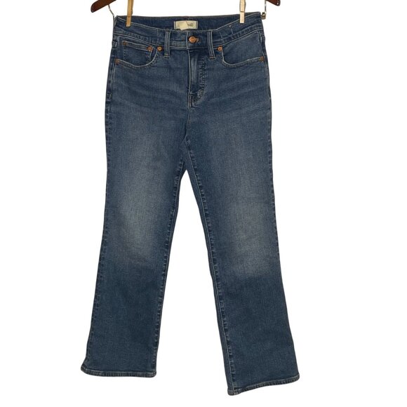 Madewell Mid Rise Kick Out Jeans Blue Sz 27 Cotton - Picture 1 of 8